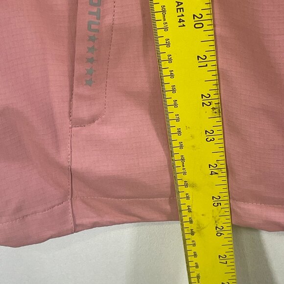OTU Women's MCM Outdoor Hooded Windbreaker Jacket Small Pink Waterproof Shell - Picture 11 of 12